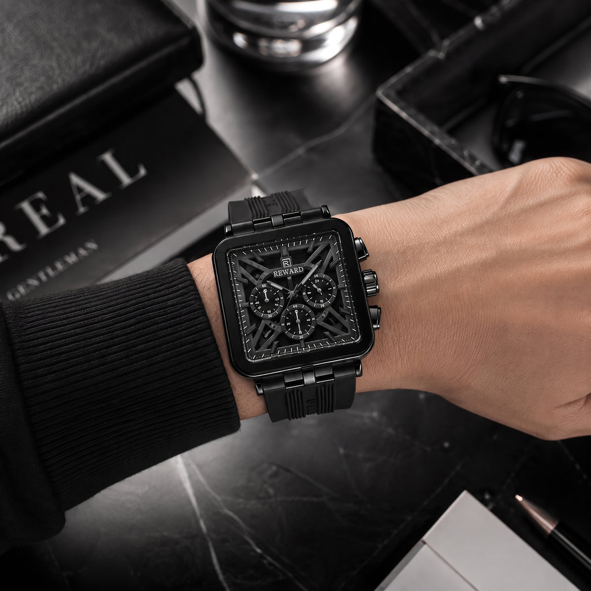 Reward VIP Square Chronograph Watch