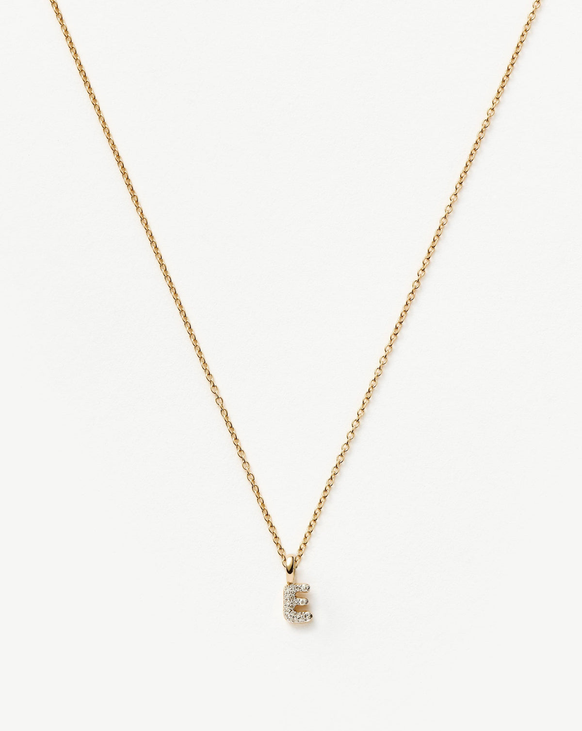 Solid Gold Diamond Mini Pendant Necklace