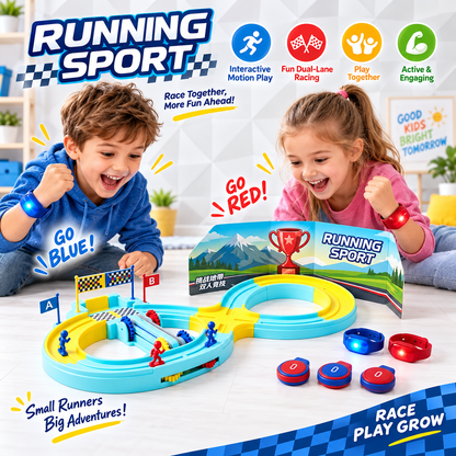 Interactive Motion-Sensing Running Sport Race Track Game for Kids