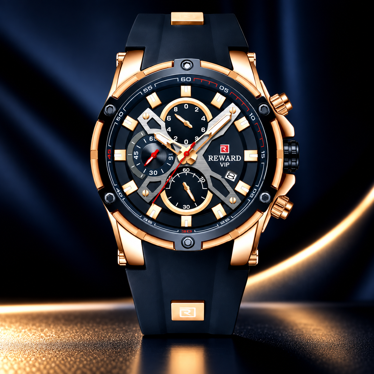 REWARD VIP Rose Gold Chronograph Luxury Men's Watch
