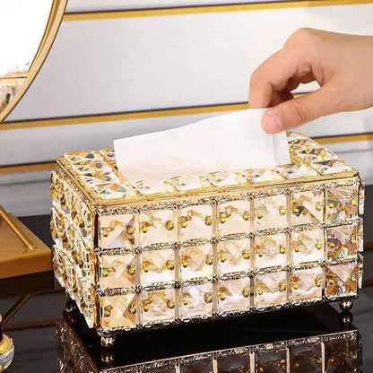 1pcs Clear Tissue Box Decorative Tissue Holder for Living Room Coffee Table Desktop Home Decor Organizer