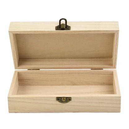 Antique Style Wooden Carbonization Gift Box Rectangular Burnt Wood Hairpin Storage Home Decor Organizer for Jewelry Keepsakes