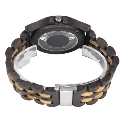 Wooden Watches for Men Handmade  Engraved Wood Watch Analog Quartz Men's Wooden Watch