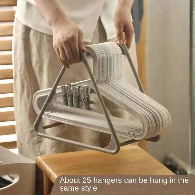 1pc Multi-functional Organizer for Home Hangers，Hanger Storage Racks, Clothes Clips Shelf, Hanger Stacker Organizer Stand detail view