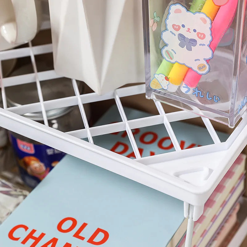 Home Closet Organizer Storage Shelf for Kitchen Rack Space Saving Makeup Organizer Wardrobe Decorative Shelves Cabinet Holders