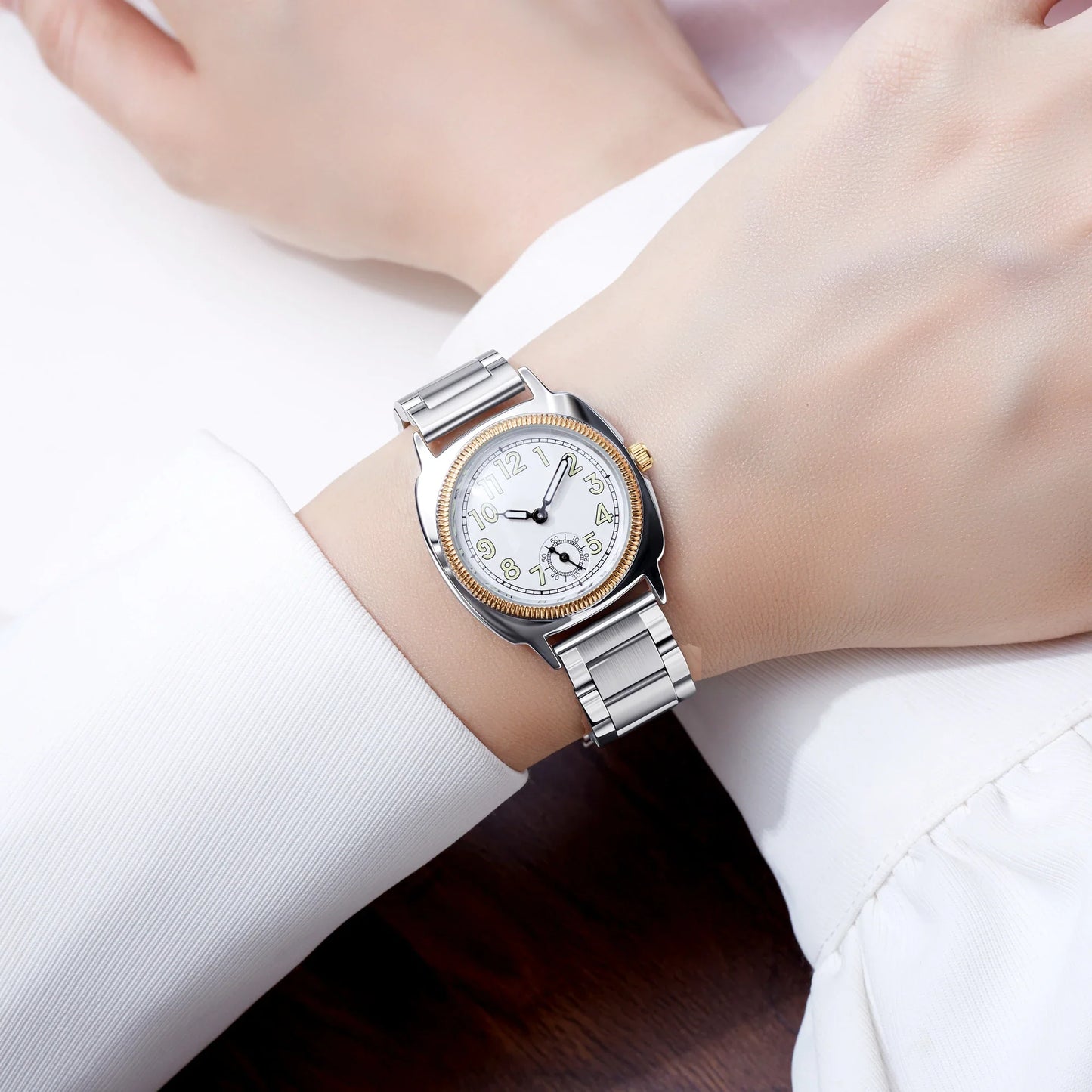 Women's Watch, A Stylish and Refined, Niche and Simple-Style Women's Watch With Stainless Steel Strap, Quartz Movement, A Unique
