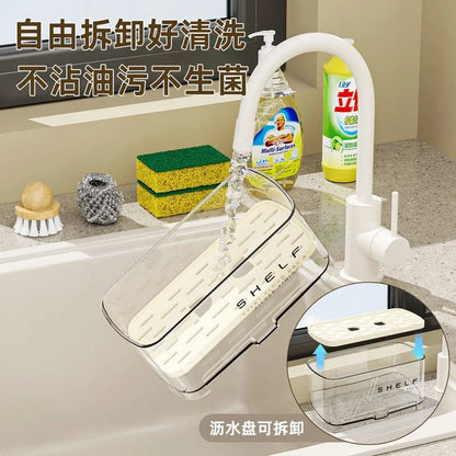 Kitchen Organizer Sink Cleaning Tools Storage Rack Kitchen Multifunctional Drain Rack for Sponge Cleanser Organizer