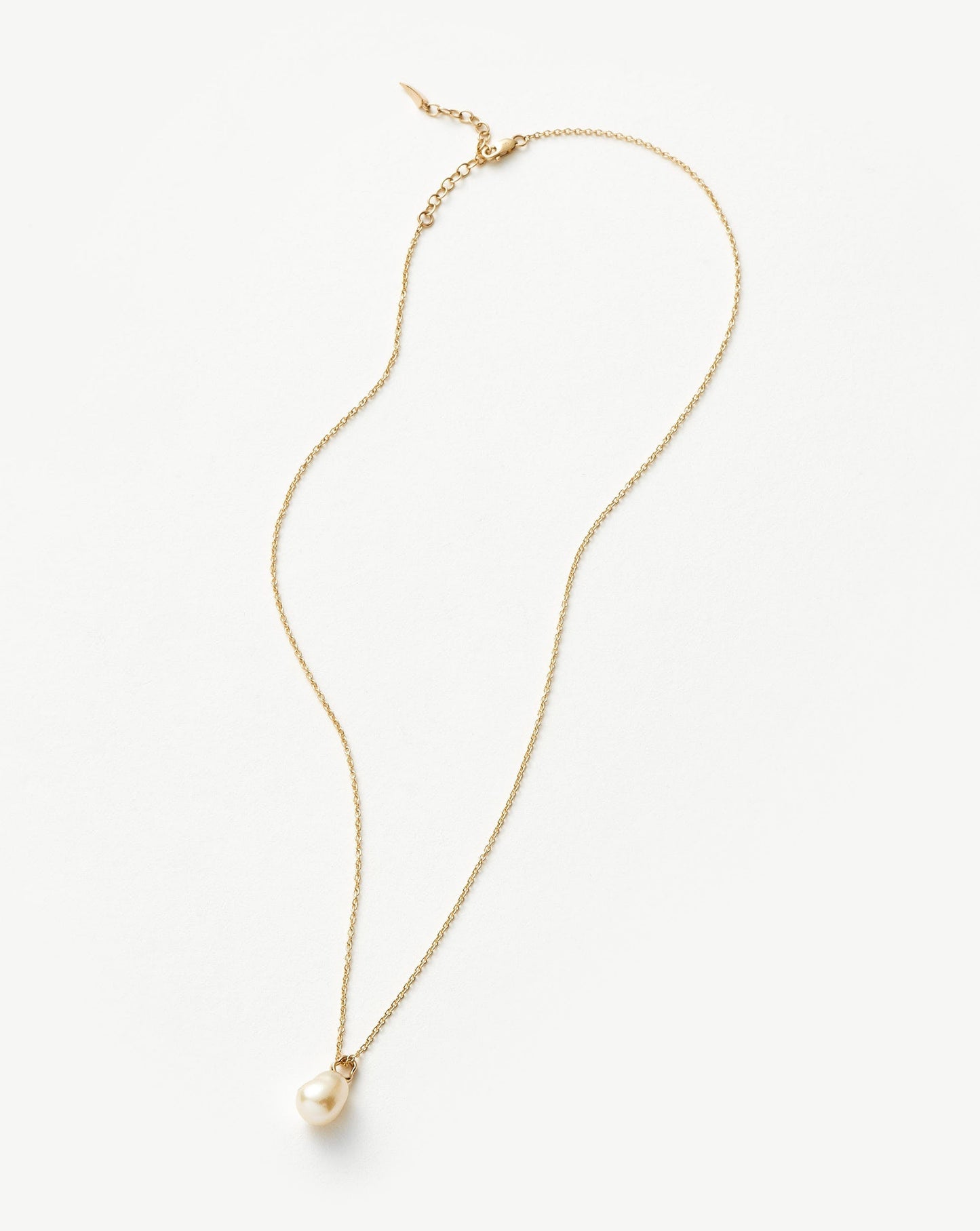 Gold Baroque Pearl Organic Necklace