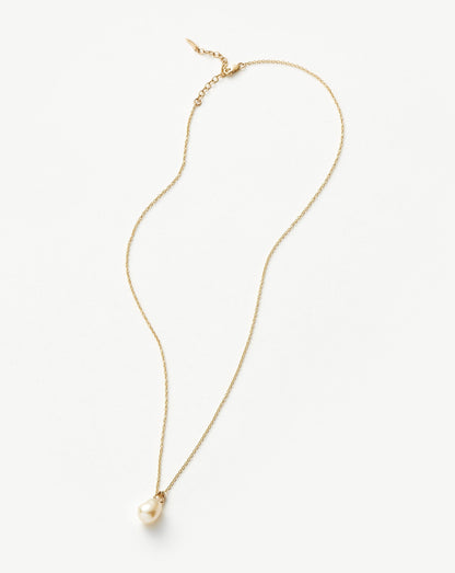 Gold Baroque Pearl Organic Necklace
