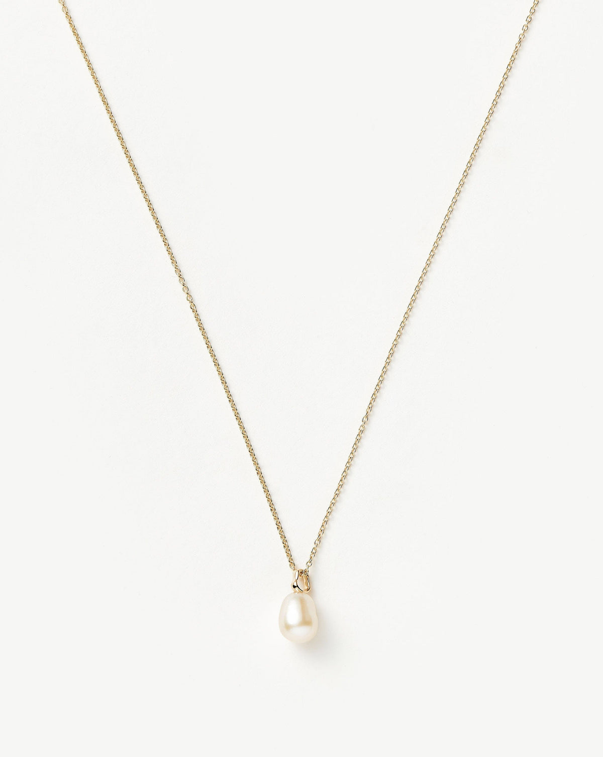 Gold Baroque Pearl Organic Necklace