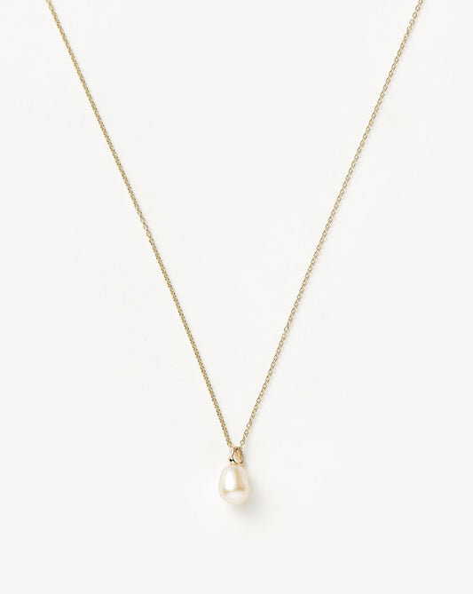 Gold Baroque Pearl Organic Necklace