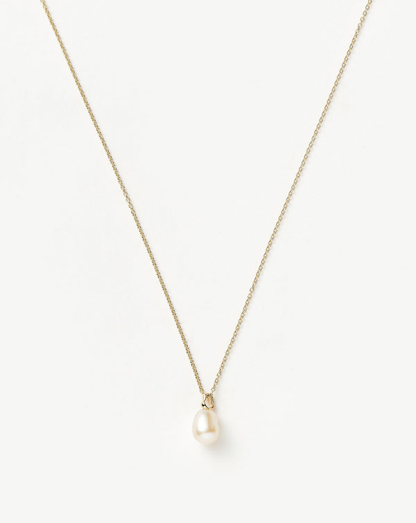 Gold Baroque Pearl Organic Necklace