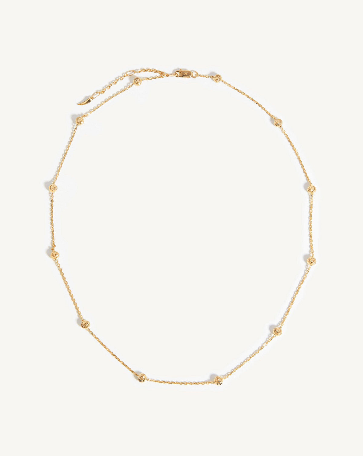 Solid Gold Bobble Chain Necklace