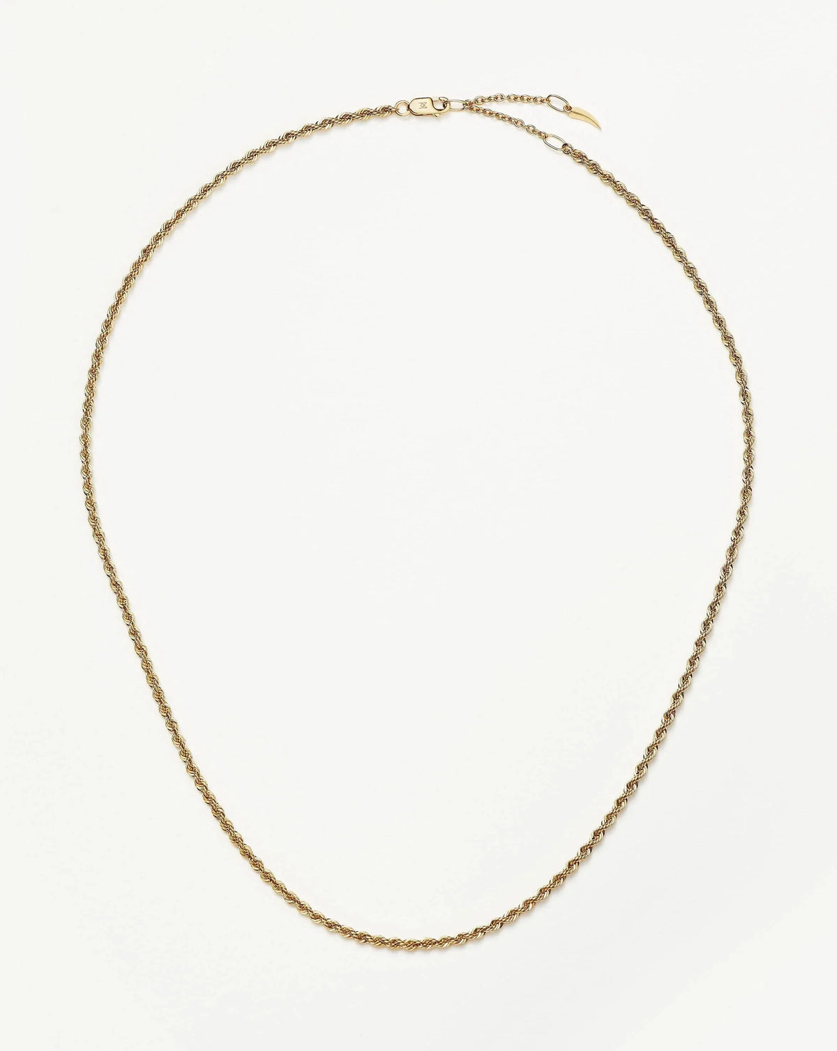 Solid Gold Classic Rope Chain Necklace