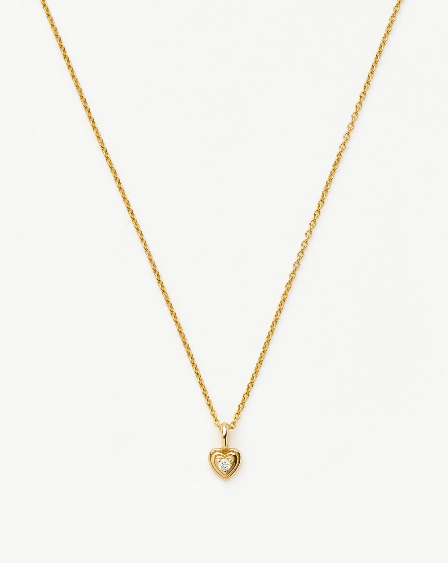 Gold Diamond Heart Mini Necklace