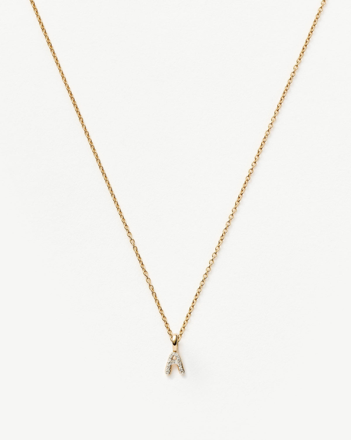 Gold Diamond Mini Pendant Necklace