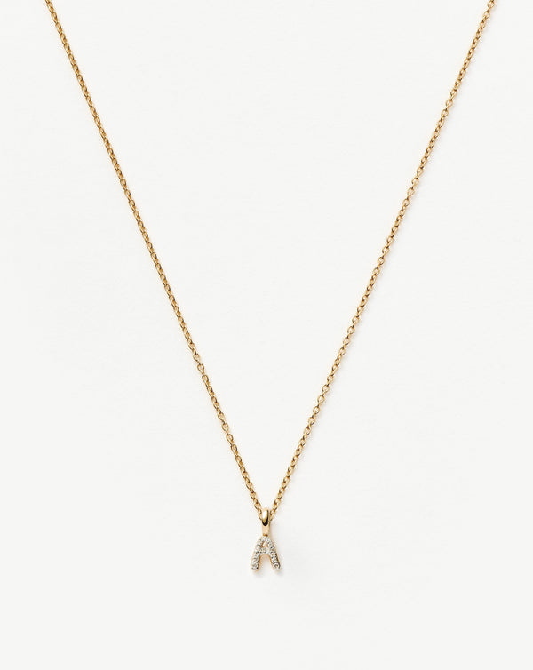 Gold Diamond Mini Pendant Necklace