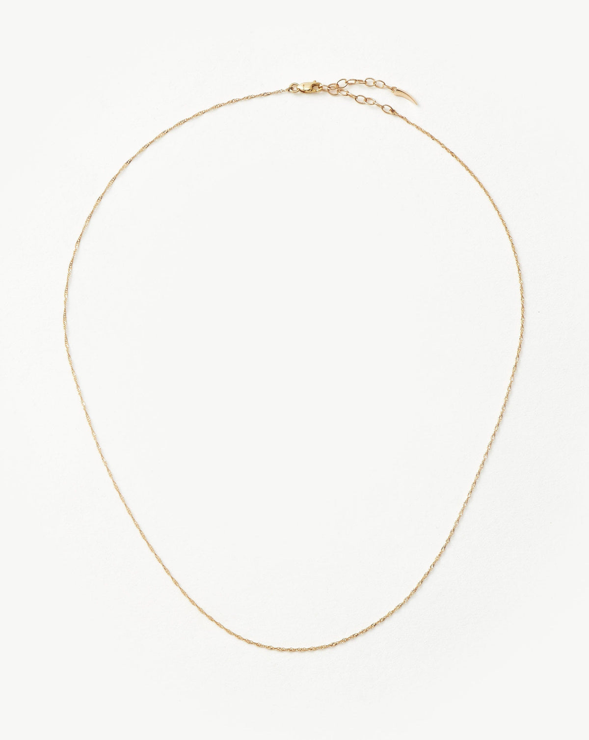 Solid Gold Twisted Short Chain Necklace